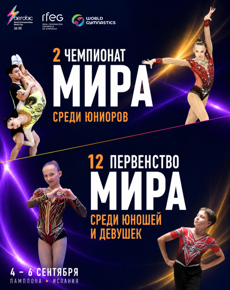 ​Сборная России по спортивной аэробике выступит на чемпионате и первенстве мира